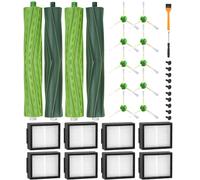 Kit di Ricambi per iRobot Roomba Serie e/i/j, i7 i7+ j7 j7+i3 i3+ i4 i4+ i6 i6+E5 E6 Aspirapolvere, Spazzole Accessori per Roomba, 2 set di Spazzola in Gomma, 8 HEPA Filtri, 10 Spazzole Laterali