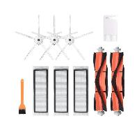 Kit di ricambi per robot aspirapolvere Mi Roborock S6/ S5/ E2/ E35 10 pezzi, 3 spazzole laterali a 5 bracci, 3 filtri, 2 spazzole a rullo, 1 spazzola gialla, 1 sacchetto in PE - Nouvo