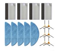 Kit di ricambio compatibile con aspirapolvere robot Tesvor M2, con spazzola laterale, filtro e panno mocio per mantenere le prestazioni di pulizia (A)