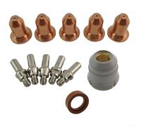 Kit di ricambio consumabili da 12 pezzi per torcia LC25 CUT30 PC210 Plasma Cutter con elettrodi, teste di taglio, cappuccio fisso e anello per applicazioni di saldatura