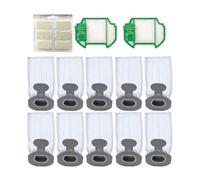 Kit di ricambio da 13 pezzi compatibile con Vorwerk Folletto VK7 FP7, 10 sacchetti raccoglipolvere + 2 prefiltri + 1 bastoncino profumato, senza attrezzi