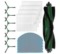 Kit di ricambio da 16 pezzi per iRobot Roomba serie 105 Combo/Essential, include spazzola a rullo, spazzole laterali, filtri HEPA e panni per mocio, compatibile con modelli Y0110/Y0112/Y0140