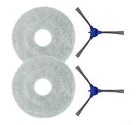 Kit di ricambio da 4 pezzi con 2 spazzole laterali e 2 panni mocio per Cecotec Conga M100 Spin AI