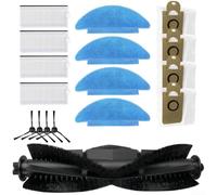 Kit di ricambio for robot aspirapolvere Everybot Q3/Q3 Plus 1 spazzola principale 4 spazzole laterali 4 filtri HEPA 4 panni for mocio 4 sacchetti