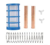 Kit di ricambio per anodo di rame per piscina solare, 6 pezzi, include anodi di rame, viti ad aletta, schermo a molla elicoidale compatibile con la maggior parte delle marche di ionizzatori per