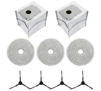 Kit di ricambio per aspirapolvere ECOVACS Mini, con sacchetto per la polvere e spazzola laterale, compatibile con i modelli, confezione da 3 panni in microfibra, 2 sacchetti e 4 spazzole