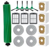 Kit di ricambio per aspirapolvere per iRobot Roomba Plus 505/405, 16 pezzi, accessori 1 spazzola principale, 3 filtri HEPA, 4 spazzole laterali, 4 sacchetti per la polvere, 4 panni per mocio
