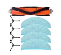 Kit di ricambio per aspirapolvere robot, Compatibile con Philips Homerun 7000 (XU7100/01, XU7100/02) e Karcher RCV 5, Panno per scopa, spazzola laterale e principale