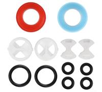 Kit di ricambio per cartuccia per rubinetto, 12 pezzi, rondelle per rubinetto miscelatore con dischi in ceramica in silicone O per guarnizioni ad anello rondelle per lavello da cucina che perde