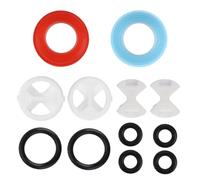 Kit di ricambio per cartuccia per valvola del rubinetto, 12 pezzi, rondelle per miscelatore, set con dischi in ceramica, 1/2 giro, guarnizioni ad anello in silicone, rondelle per la riparazione di