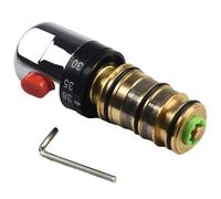 Kit di ricambio per cartuccia termostatica in ottone per miscelatore per vasca da bagno e doccia, con pulsante di arresto di sicurezza e ampia compatibilità con intervallo di temperatura