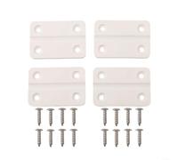 Kit di ricambio per cerniere in plastica bianca per scatola frigo igloo 4 pezzi con viti 57x39mm parti di riparazione
