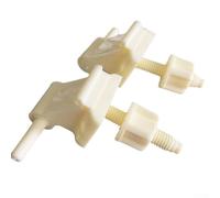 Kit di ricambio per cerniere per sedile WC, kit di riparazione in plastica bianca con bulloni, dadi a vite, staffa per WC, coperchio superiore, parti del WC (bianco)