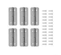 Kit di ricambio per cerniere refrigeranti in acciaio inox per ghiaccioli igloo, resistente, confezione da 6 con viti, 64 x 32 mm, argento