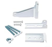 Kit di ricambio per chiudiporta in metallo, include stipite e staffe per porte con hardware, compatibile con la maggior parte degli standard (bianco)