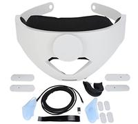 Kit di ricambio per cinturino per la testa VR, set di accessori per occhiali VR comodi e regolabili per 2, materiale ABS e silicone con cavo dati lungo,