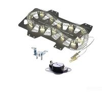 Kit di ricambio per elemento riscaldante per asciugatrice Samsung: DC47-00019A con termostato DC47-00018A e fusibile termico DC96-00887A, 16,5 x 24,9 cm, argento