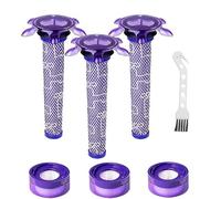 Kit di ricambio per filtro aspirapolvere V8 compatibile con Dyson V8 SV25/Dyson V7 New Model SV37 Cordless Vacuum, 2 pre-filtri + 2 post-filtri + 1 spazzola, ricambio #965661-05