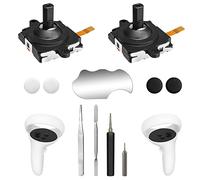 Kit di ricambio per joystick per controller Oculus Quest 2, accessori OLCLSS per controller Oculus Quest 2 e controller Meta Quest 2, include 2 joystick, cacciavite T5, pinzette, strumento a leva, 4