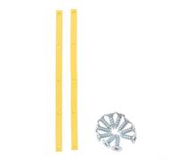 Kit di ricambio per longboard, strisce anti-collisione in plastica per skateboard e longboard, 36 x 1,7 x 0,7 cm, confezione da 2 con 10 viti di montaggio (giallo)