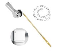 Kit di ricambio per maniglia del WC, maniglia universale per sciacquone, leva in lega di zinco con braccio in ottone H2, montaggio frontale, kit di riparazione compatibile con standard americano, WC