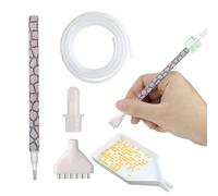 Kit di ricambio per piume artificiali con pietre preziose, per bricolage ergonomici con manico antiscivolo, strumenti per opere d'arte con pietre preziose - per adulti, bambini, principianti