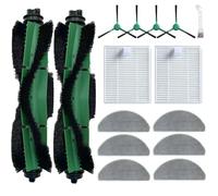 Kit di ricambio per robot aspirapolvere iRobot Roomba 105 Combo /105 Combo+/105 Vac/Q052/104 Combo Robot Aspirapolvere, 1 Spazzola principale, 4 Filtro, 4 Sacchetti per la polvere, 6 Spazzole laterali