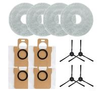 Kit di ricambio per robot aspirapolvere JONR P20 PRO con panno mocio, sacchetti per la polvere e spazzole laterali, pulizia uniforme (A)