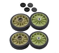 Kit di ricambio per ruota tosaerba Honda compatibile con HR214 HRU214 HRU215 HRU216D Confezione da 4 ruote anteriori e posteriori da 20 cm in metallo e plastica
