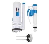 Kit di ricambio per sistema di scarico WC, pulsante con valvola dell'acqua a doppio flusso per WC integrati, bianco