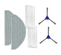 Kit di ricambio per spazzola laterale, filtro e panno mocio per Cecotec per CONGA Y8/Y80 per aspirapolvere XTREME, accessori di carta filtrante in nylon e plastica microfibra per pulizia bordi e