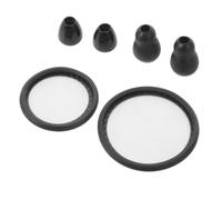 Kit di Ricambio per Stetoscopio con Membrana Trasparente nero | Resina Epossidica, Earpiece Microregolabili e Puntali Sospesi, per Medici e Docenti in Ospedale