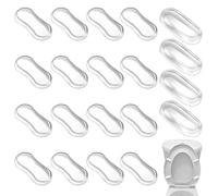 Kit di ricambio per tavoletta del WC, 20 pezzi, paracolpi universali in gomma siliconica, per bidet, sedile WC, per coperchio per famiglie e hotel