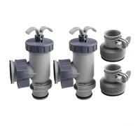 Kit di ricambio per valvola a stantuffo Intex e adattatore per tubo flessibile per pompe filtranti da 1500, 2500, 4000 GPH adatto per pompe filtranti a sabbia e salamoia
