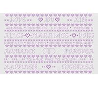 Kit Di Ricamo Blackwork O Schema Di Florashell - Cuscino Per Fedi Nuziali