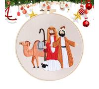 Kit di ricamo presepe, kit di ricamo presepe di Natale - Set di ricamo cristiano, kit di ricamo cristiano scena di Gesù kit di ricamo per la decorazione della camera delle vacanze