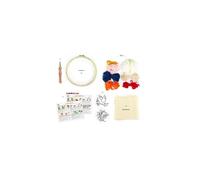 Kit di ricamo Punch needle - Graine Creative - Uccello e foglia - Multicolore - 15 cm