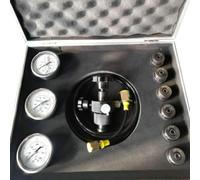 Kit di ricarica dell'accumulatore di azoto idraulico, include 3 manometri e 7 adattatori, strumenti per il test della pressione del sistema di ricarica del gas, set per il test della pressione di ri