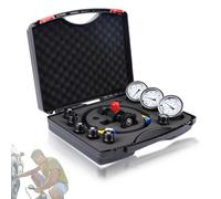 Kit di ricarica per accumulatore di azoto idraulico, kit per test di pressione dell'azoto con 3 manometri, sistemi di prova della pressione dell'azoto con 7 raccordi