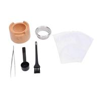Kit di ricarica per capsule di caffè, Kit porta capsule di caffè riutilizzabili con 50 coperchi in foglio di alluminio, kit di ricarica per capsule di caffè in legno massiccio