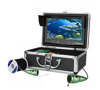 Kit di ricerca di profondità per pesca subacquea, monitor a colori da 9 pollici, 10 m/20 m/30 m, 1000 TVL, con 6 luci bianche, per pesca sul ghiaccio/mare, per pesca ricreativa (nero 03AJ bianco 30 M)