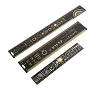 Kit di righello per circuiti stampati multifunzione in 3 pezzi per ingegneri elettronici include 6,3/7,87/10,23 i PCB o Calibro Set di regole di ingegneria ideale