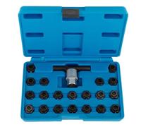 Kit di rimozione chiave universale per bloccaggio ruota da 22 pezzi compatibile con dadi ad alette di bloccaggio