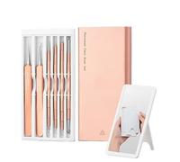 Kit di rimozione dei punti neri, estrattore di comedoni, pinzette curve for punti neri, kit di strumenti for schiacciare i brufoli, strumenti for l'estrazione dei brufoli for una rimozione rapida e se