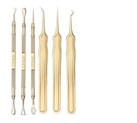 Kit di rimozione dei punti neri, estrattore di comedoni, pinzette curve for punti neri, kit di strumenti for schiacciare i brufoli, strumenti for l'estrazione dei brufoli for una rimozione rapida e se