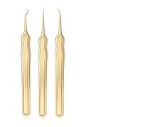 Kit di rimozione dei punti neri, estrattore di comedoni, pinzette curve for punti neri, kit di strumenti for schiacciare i brufoli, strumenti for l'estrazione dei brufoli for una rimozione rapida e se