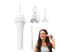 Kit di rimozione del cerume - Strumento elettrico per la pulizia delle orecchie con luce LED sicura, strumento di cura personale per il sollievo di tappi e prurito