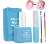 Kit di rimozione dello smalto per unghie gel, rimodellamento polacco in gel da 15 ml con spacciatore per cuticole, raschietto e file, non è necessario ammollo o avvolgimento per il fai -da -te domest