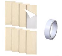 Kit di rinforzo per telaio della porta in legno con 8 piastre di riempimento per cerniere e 16 pezzi di nastro biadesivo per evitare cedimenti della cerniera (B)