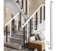 Kit di ringhiere scale per montaggio laterale della scale, mandrini quadrati per banche della colonna Banister Post con parentesi piane regolabili a 270 ° (colore: 5pack bianco, dimensione: 85 cm/33,5